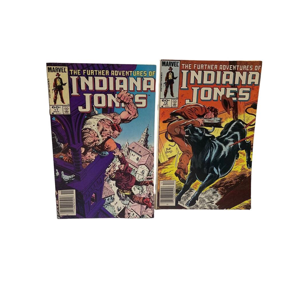 Vintage The Futher Adventures Of Indiana Jones Comic Books Issues 11 12 1983